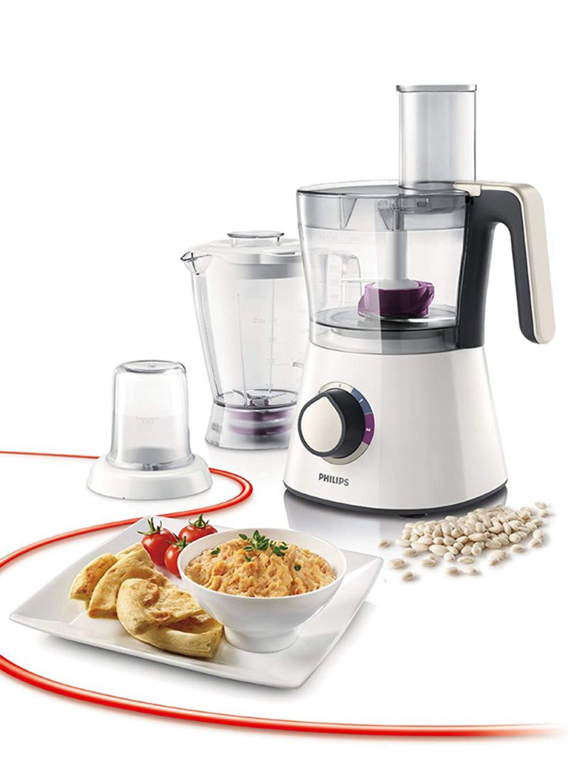 Viva Collection Food Processor 750W HR7761/00 White/Black/Clear